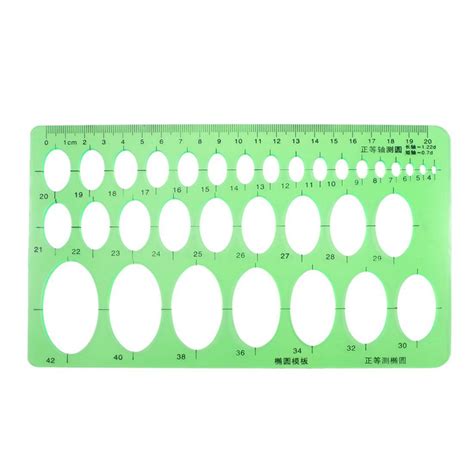 87 X 52 Educational Stationery Template Oval Ruler Guide Clear