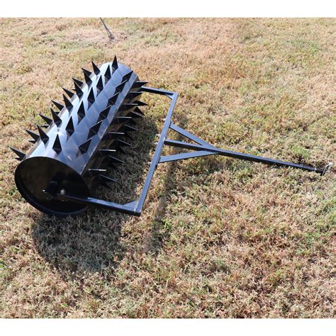 36” Tow Behind Drum Spike Aerator For Atv Utv And Utility Tractor With