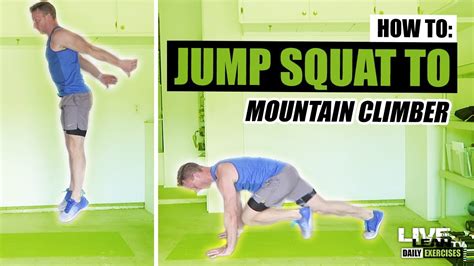 How To Do A Jump Squat To Mountain Climber Exercise Demonstration