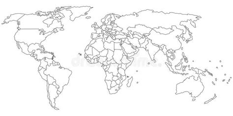 Political World Maps Outline World Map Images Within Blank World Map Images