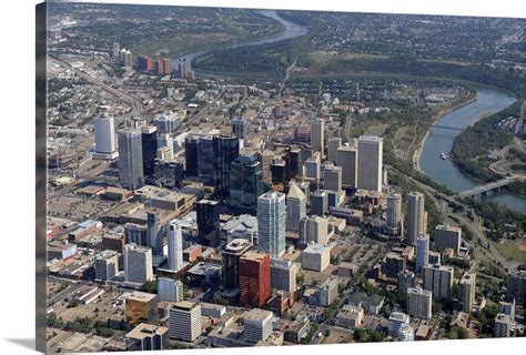 Downtown Edmonton Edmonton Canada Aerial Photograph Wall Art