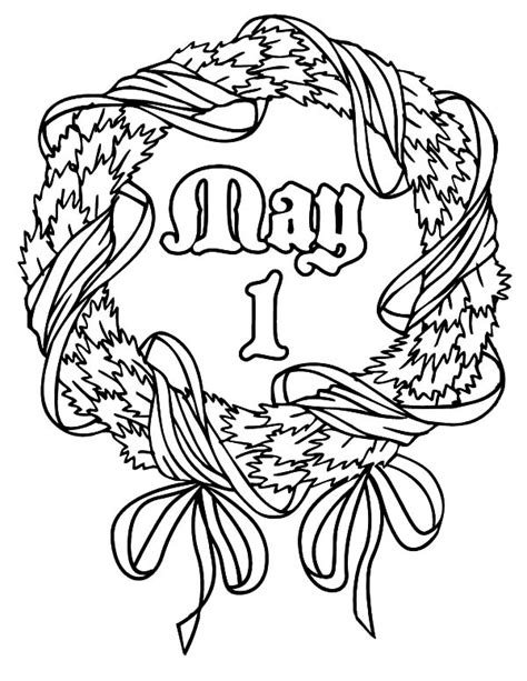 May Day Wreath Coloring Pages | Best Place to Color