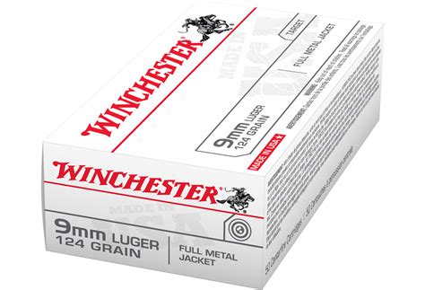 Winchester 9mm Luger 124 Gr Fmj Usa 50box Sportsmans Outdoor Superstore
