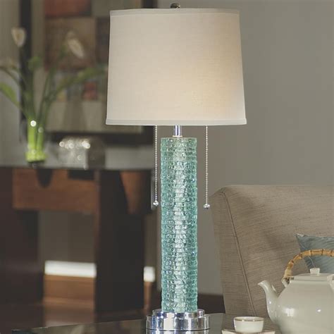 Stacked Aqua Glass Table Lamp Blue Table Lamp Table Lamp Design