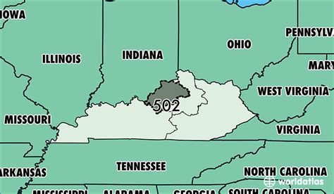 502 Area Code Time Zone Map Map