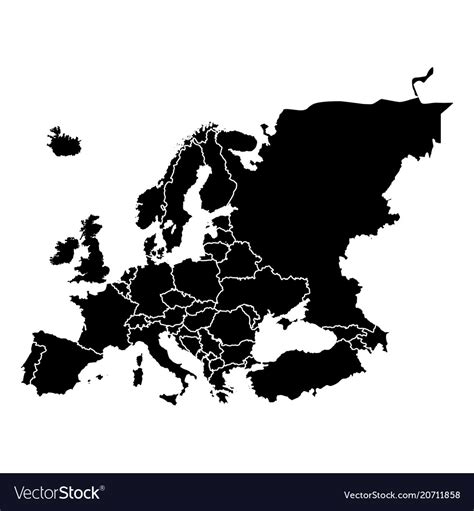 Political Map Europe Royalty Free Vector Image