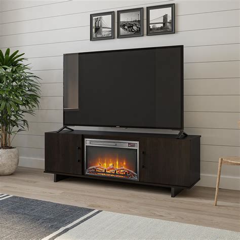 Ameriwood Home Julia 60 In Electric Fireplace Tv Stand In Espresso