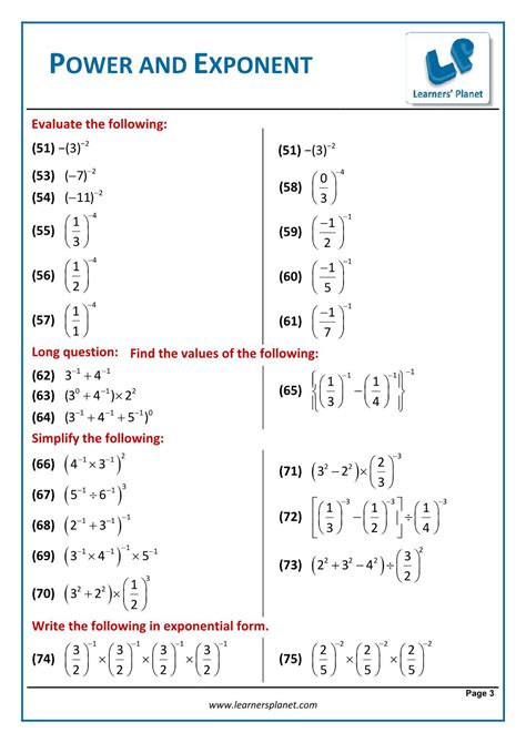 Exponents And Powers Grade 8 Worksheets Narhaide