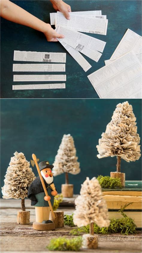 Diy Paper Christmas Trees Vintage Farmhouse A Piece
