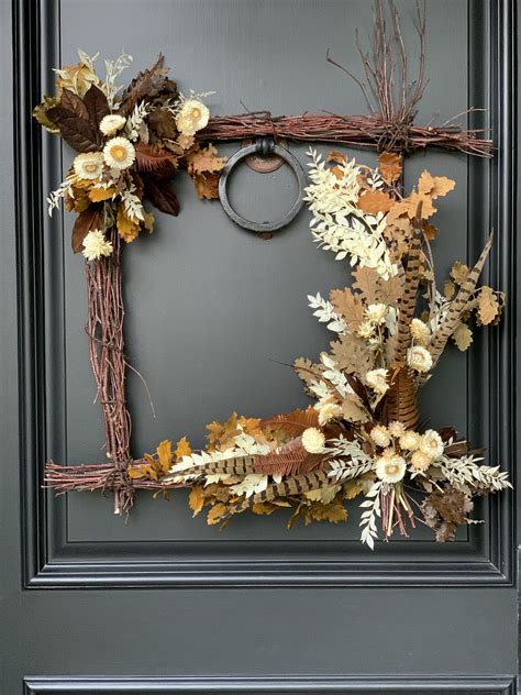 Square Fall Wreath Very Beautiful Flowers Fresh Flower Delivery
