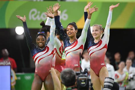 Rio Olympics Simone Biles Final Five Dominate In Gymnastics Team Final