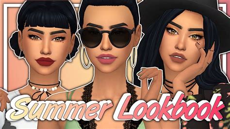 The Sims 4 Cas Summer Lookbook Full Cc List Youtube