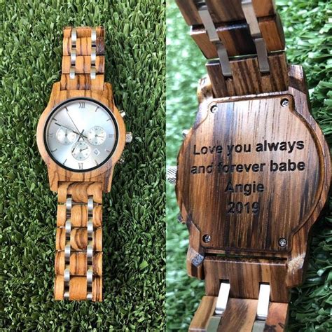 Engraved Wood Watch For Men Anniversary Ts To My Boyfriend Etsy