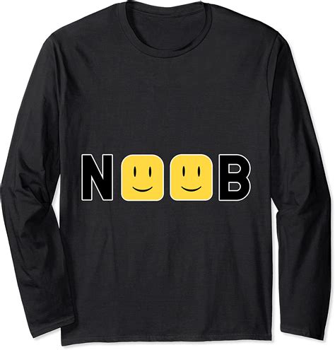 Noob Text Long Sleeve T Shirt Clothing Shoes And Jewelry