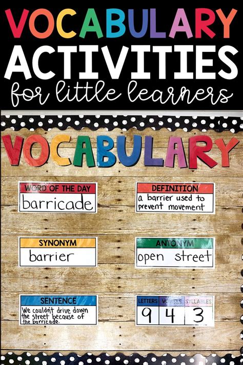 Vocabulary Activities Use With Any List Printable And Digital