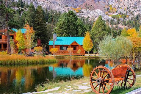 Landscape Photograph Fall Colors In June Lake By Andrea Shuttleworth