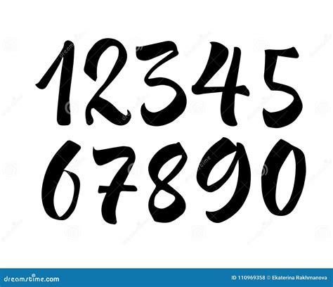 Hand Lettering Numbers