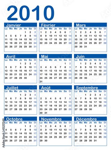 Calendrier 2010 Français Buy This Stock Illustration And Explore