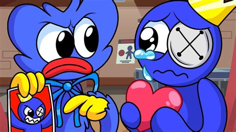 Huggy Wuggy Vs BLUE FNF Playtime But Rainbow Friends Animation YouTube