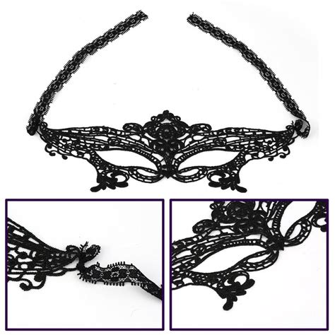 Buy Halloween Masquerade Sexy Lady Black Lace Mask Hollow Out Catwoman