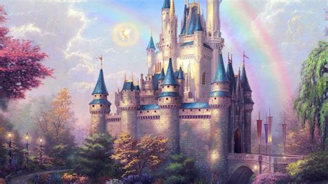 Ap98 Fantasy Castle Illustration Cute Disney Wallpaper
