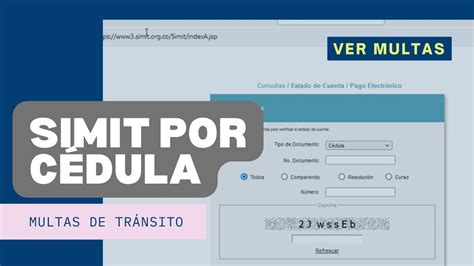 VER SI TIENE MULTAS MIRANDO EL SIMIT POR CEDULA YouTube