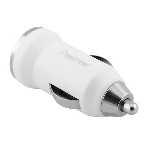 It offers 18w max output and can recharge your iphone within a jiffy. USB Car Charger Insten White Car Charger USB Power Adapter ...