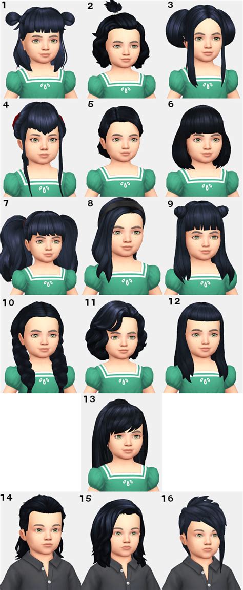 Cc Showcase Toddler Hairstyles Maxis Match The Sims 4 Toddlers