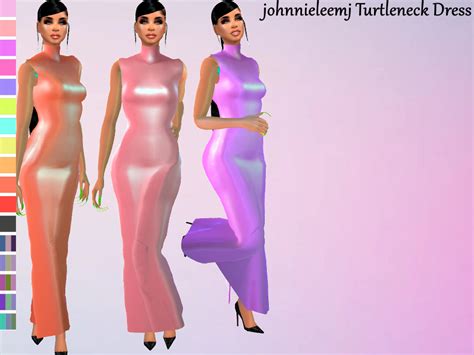 Johnnieleemj Turtleneck Dress The Sims 4 Catalog