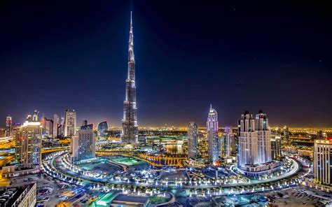 Dubai Nuit Burj Khalifa Fond D écran Atoz 1600x1000 Wallpapertip