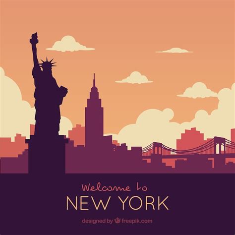 New York Skyline Silhouette Images Free Download On Freepik