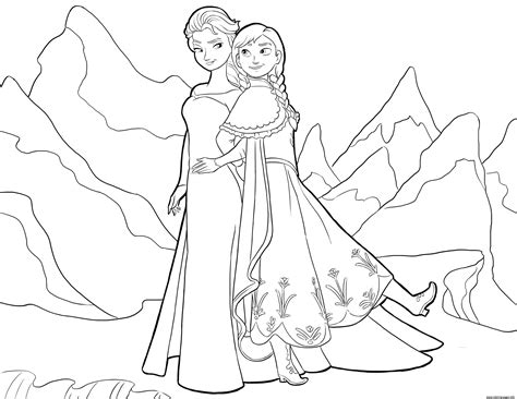 Who doesn't love the movie frozen? Elsa And Anna Frozen Disney Coloring Pages Printable