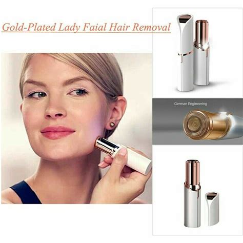 flawless facial hair remover usb rechargeable 18k gold plated results like jml ebay