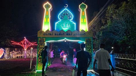 Lampu Colok Daya Pikat Kemeriahan Perayaan Idul Fitri Di Meranti Warisan Budaya Yang Tetap