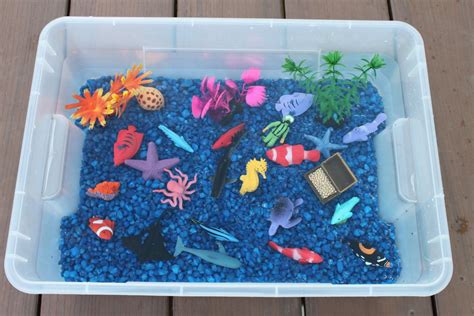 Ocean Sensory Bincould Also Be Done With Water Beads Sensory Bins Sensory Boxes Sensory