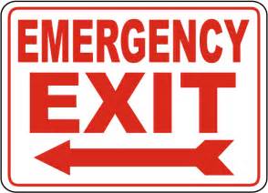 Emergency Exit Left Arrow Sign A5169 By