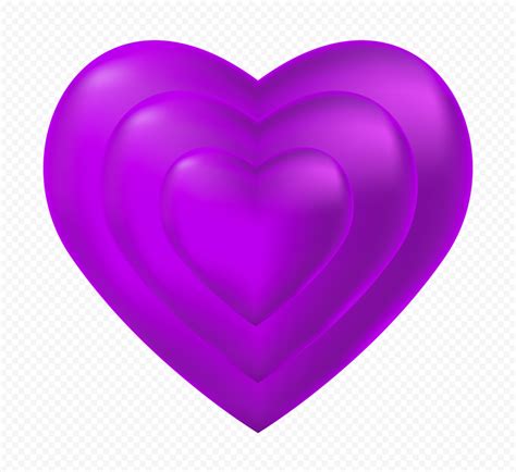 Hd Purple Hearts In Side Big Heart Love Png Citypng