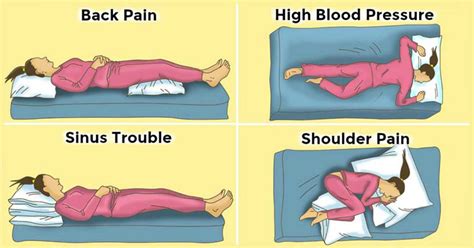 What Is The Proper Sleeping Position To Treat Each Of These Health
