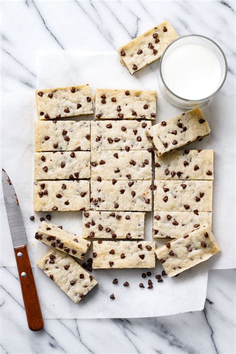 Chocolate Chip Shortbread Cookie Bars Love And Olive Oil