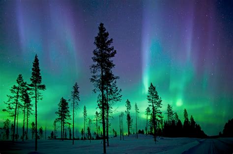 Northern Lights Aurora Borealis In Kiruna Sweden