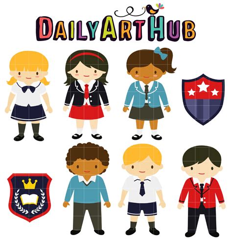 Prep School Kids Clip Art Set Daily Art Hub Free Clip Art Everyday