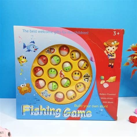 Fishing Game Toy Set With Rotating Board T4upk