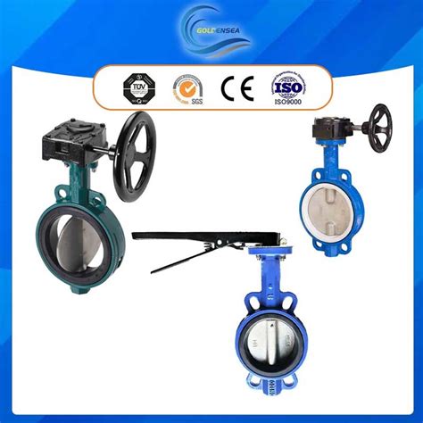 Universal DN65 Pn16 Wafer Type Butterfly Valves With Pneumatic Actuator