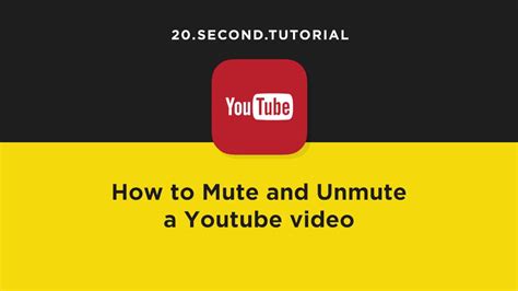 Mute And Unmute A Youtube Video Youtube Tutorial 17 Youtube