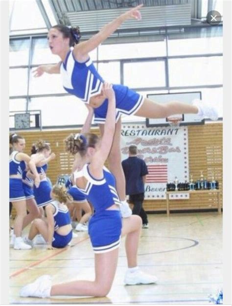 Thigh Stand Arabesque Easy Cheerleading Stunts Cheer Stunts