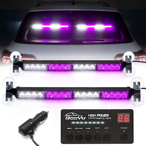 Amazon Booyu In Led Emergency Strobe Light Bar W Digital