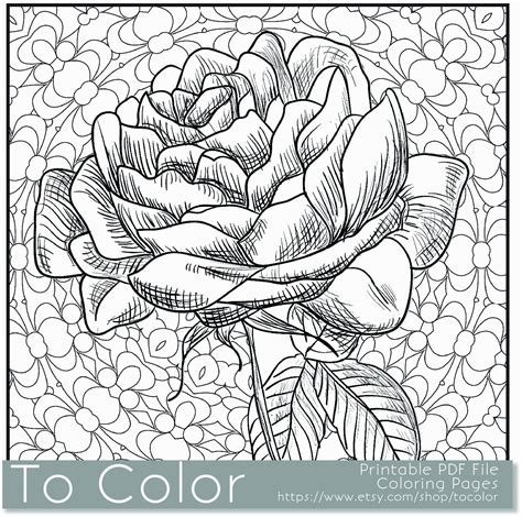 Intricate Flower Coloring Pages - Coloring Home