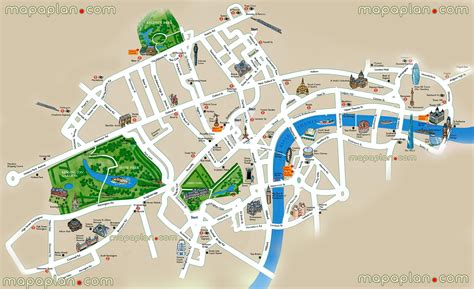 London Map Simple Easy To Navigate Map Of London Showing Top 10