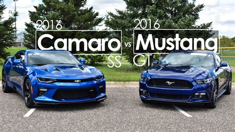 2016 Ford Mustang Gt Vs 2016 Chevrolet Camaro Ss Comparison