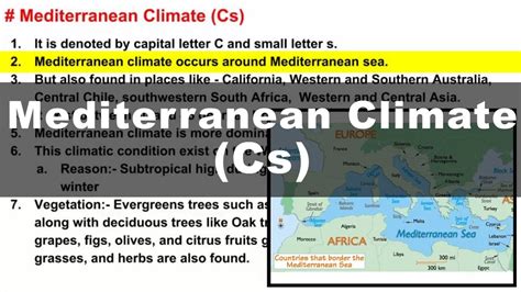 Koppen Scheme Mediterranean Climate Cs Upsc Ias Geography Youtube